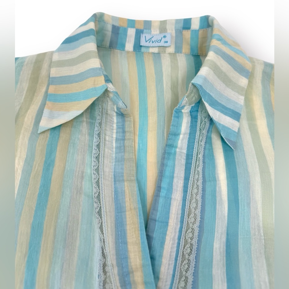 🛍️SALE🛍️ Vivid Women’s 3/4 Sleeve Button-Down Shirt - Picture 4 of 7